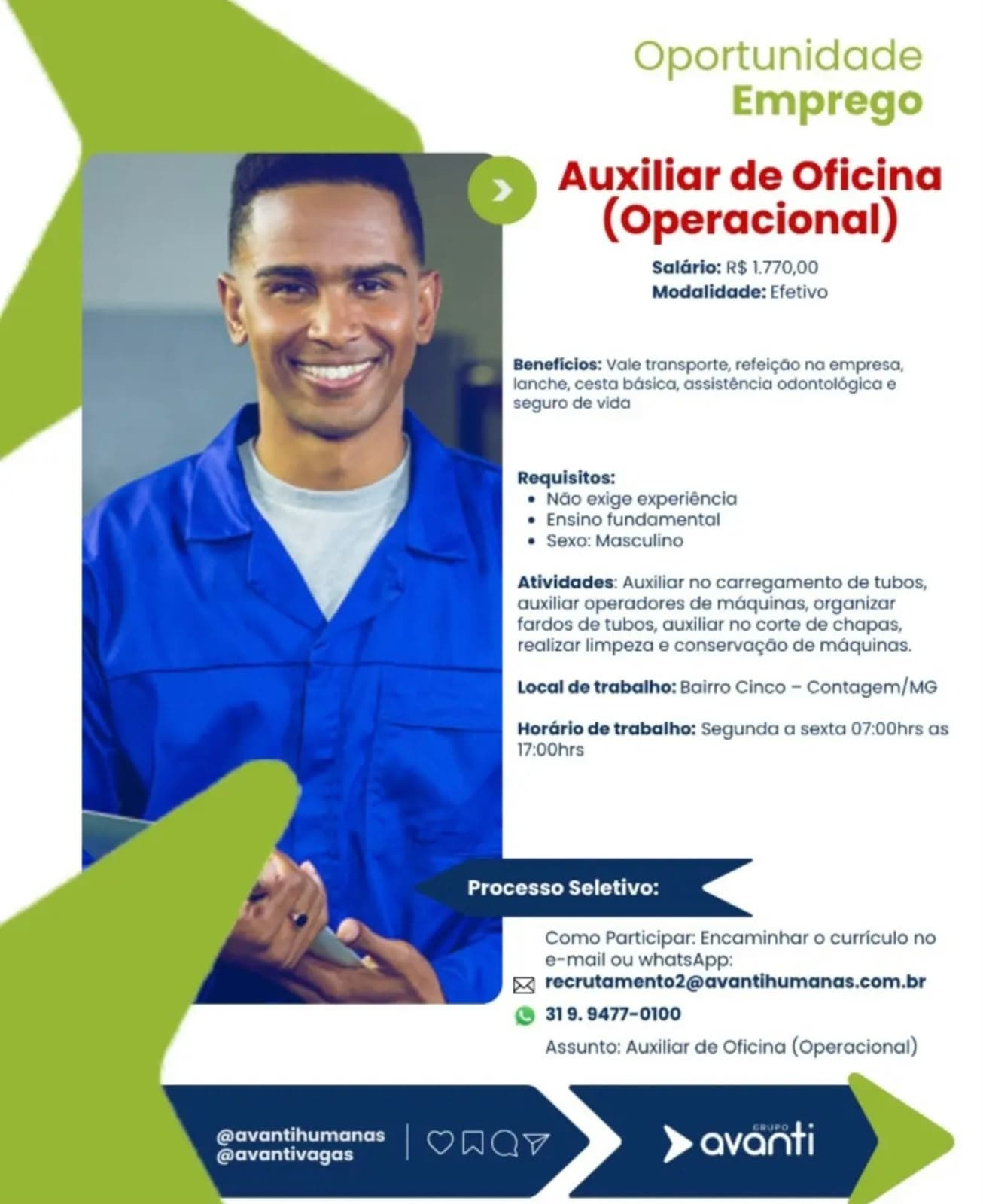 Vagas disponiveis